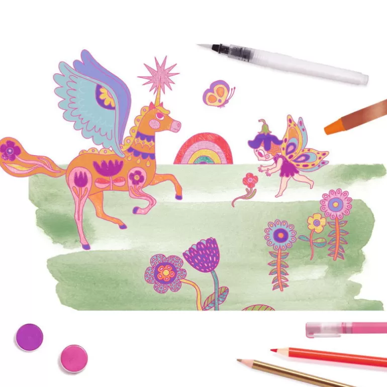 Djeco Feutres Et Gouaches<Grande Boite De Couleurs Etincelantes "Sparkling Box" 9797