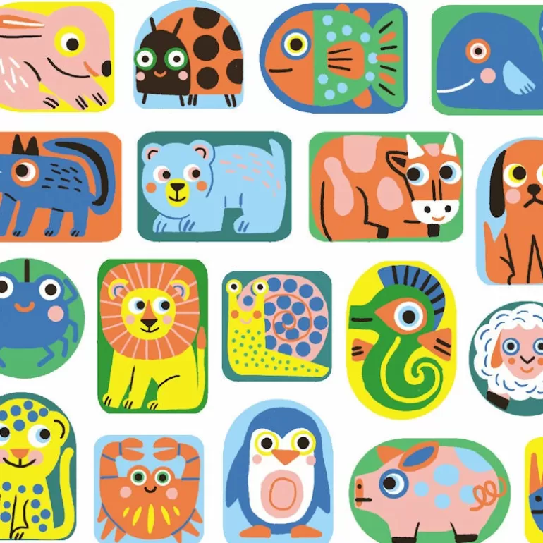 Djeco Autocollants Et Décalcomanies<Grosses Gommettes Pour Les Petits 'Tous En Forme' 9088