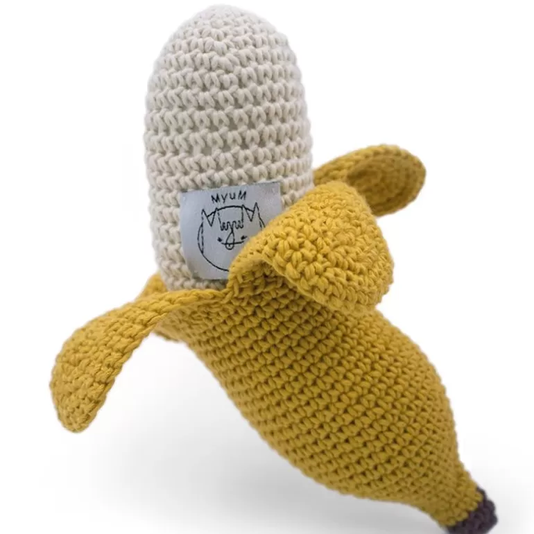 MyuM Jouets Cuisine, Dînette<Hochet Banane En Crochet "The Veggy Toys", Coton Bio