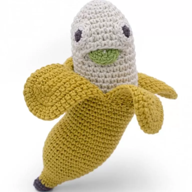 MyuM Jouets Cuisine, Dînette<Hochet Banane En Crochet "The Veggy Toys", Coton Bio