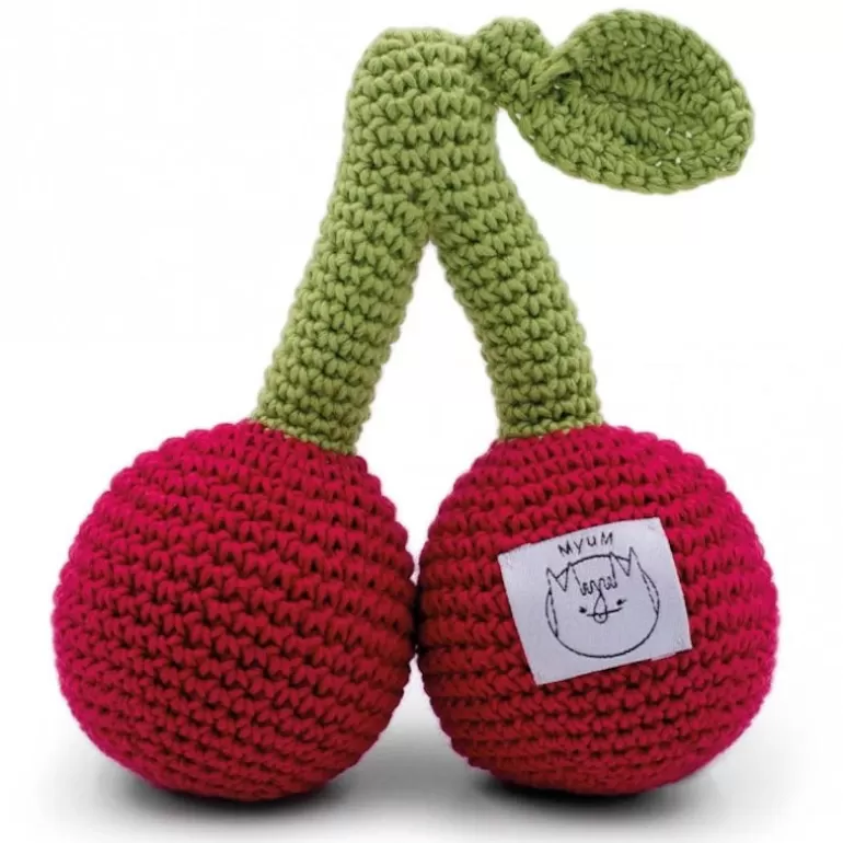 MyuM Jouets Cuisine, Dînette<Hochet Cerises En Crochet "The Veggy Toys", Coton Bio