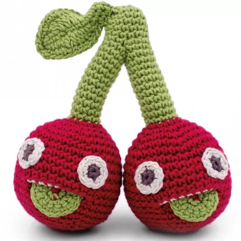 MyuM Jouets Cuisine, Dînette<Hochet Cerises En Crochet "The Veggy Toys", Coton Bio