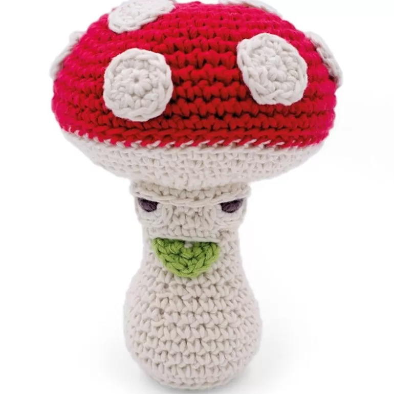 MyuM Jouets Cuisine, Dînette<Hochet Champignon En Crochet "The Veggy Toys", Coton Bio