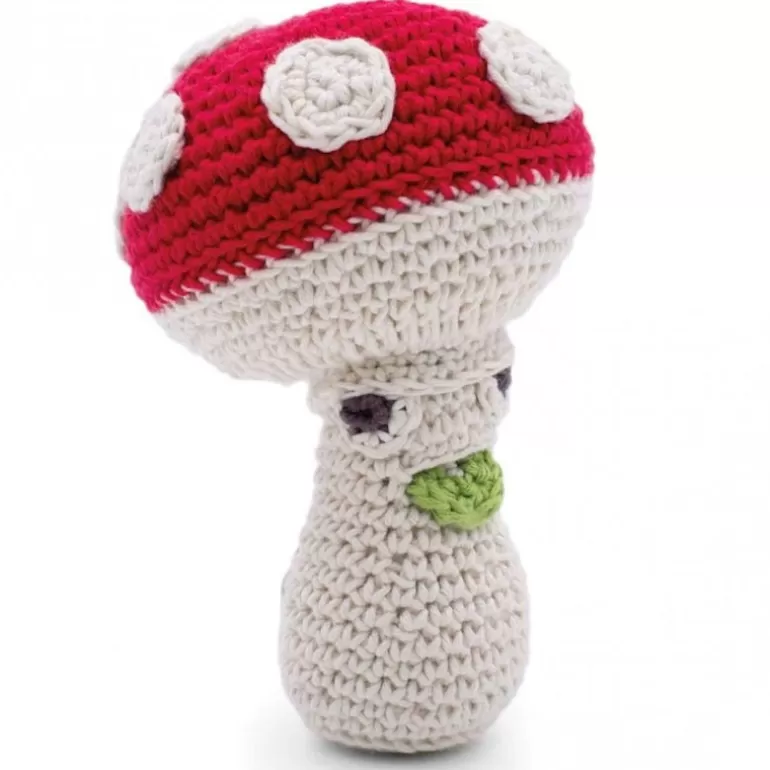 MyuM Jouets Cuisine, Dînette<Hochet Champignon En Crochet "The Veggy Toys", Coton Bio