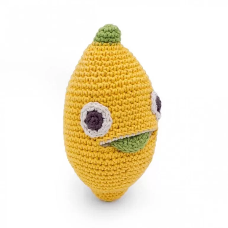 MyuM Jouets Cuisine, Dînette<Hochet Citron En Crochet "The Veggy Toys", Coton Bio