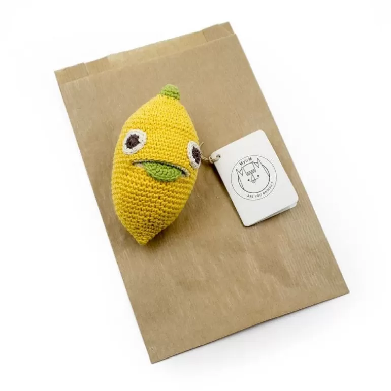 MyuM Jouets Cuisine, Dînette<Hochet Citron En Crochet "The Veggy Toys", Coton Bio