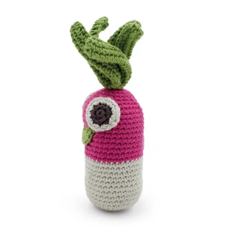 MyuM Jouets Cuisine, Dînette<Hochet Grand Radis En Crochet "The Veggy Toys", Coton Bio