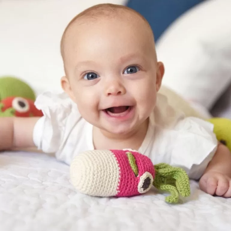 MyuM Jouets Cuisine, Dînette<Hochet Grand Radis En Crochet "The Veggy Toys", Coton Bio
