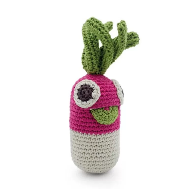 MyuM Jouets Cuisine, Dînette<Hochet Grand Radis En Crochet "The Veggy Toys", Coton Bio