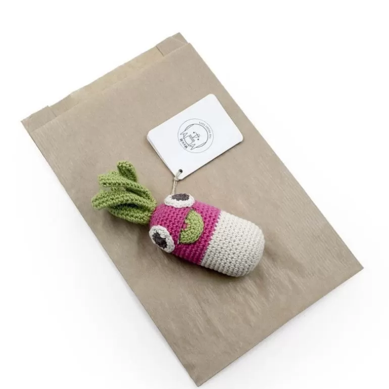 MyuM Jouets Cuisine, Dînette<Hochet Grand Radis En Crochet "The Veggy Toys", Coton Bio