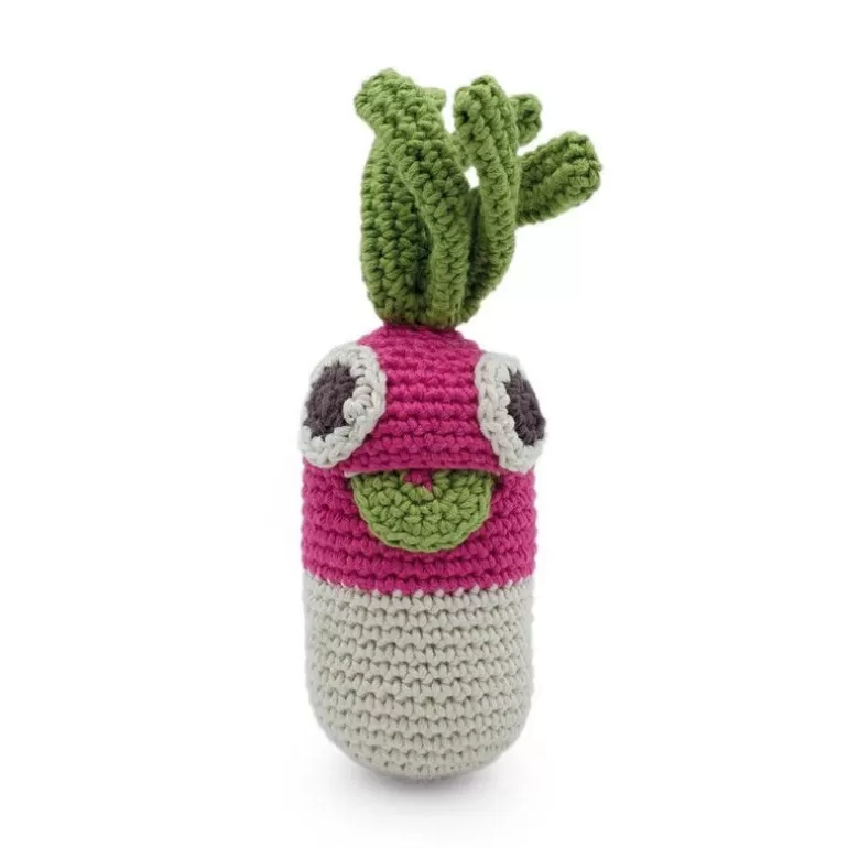 MyuM Jouets Cuisine, Dînette<Hochet Grand Radis En Crochet "The Veggy Toys", Coton Bio