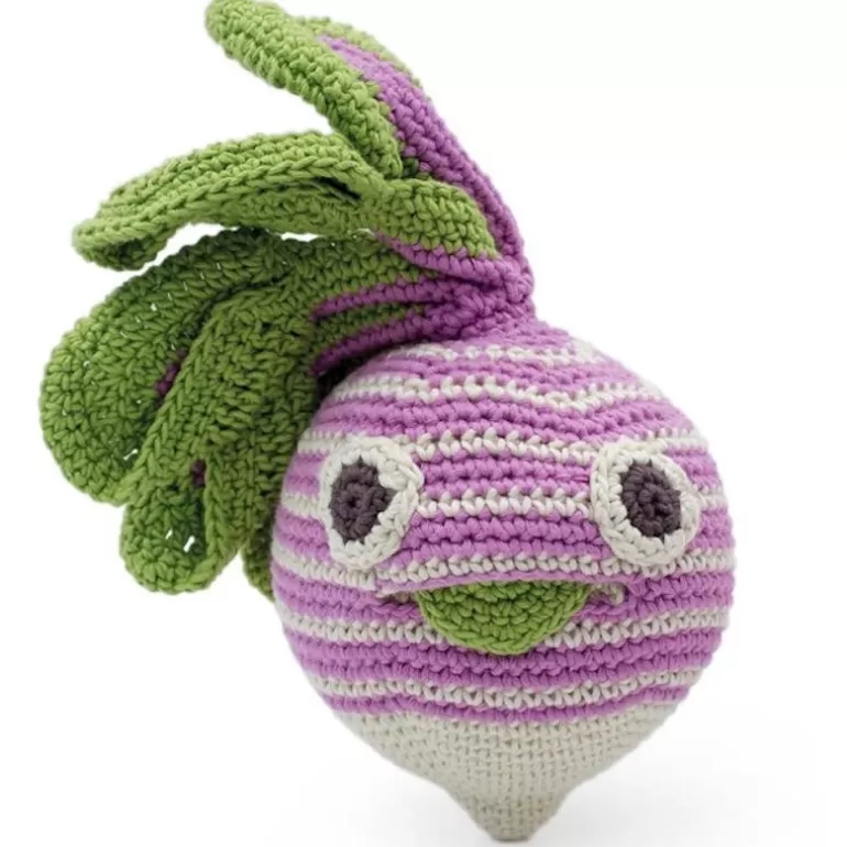 MyuM Jouets Cuisine, Dînette<Hochet Navet Raye En Crochet "The Veggy Toys", Coton Bio