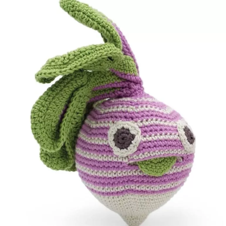 MyuM Jouets Cuisine, Dînette<Hochet Navet Raye En Crochet "The Veggy Toys", Coton Bio