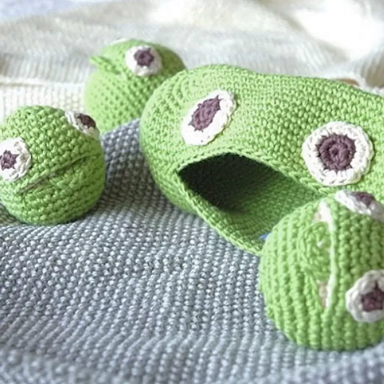 MyuM Jouets Cuisine, Dînette<Hochet Petits Pois En Crochet "The Veggy Toys", Coton Bio