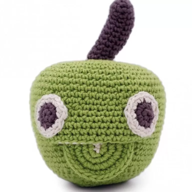 MyuM Jouets Cuisine, Dînette<Hochet Pomme En Crochet "The Veggy Toys", Coton Bio