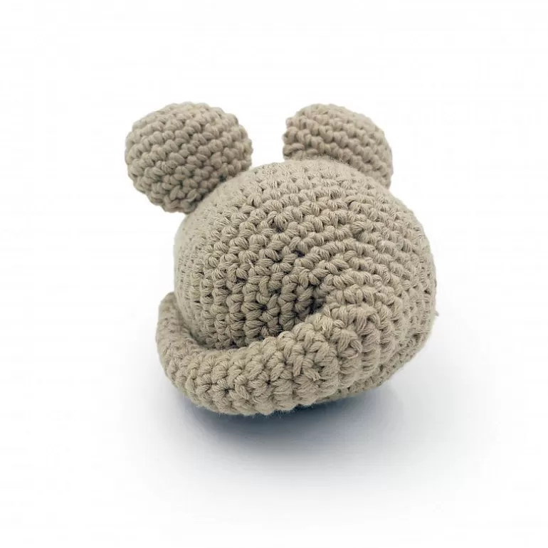 MyuM Jouets D'éveil En Tissu<Hochet Souris Grise En Crochet "The Veggy Toys", Coton Bio