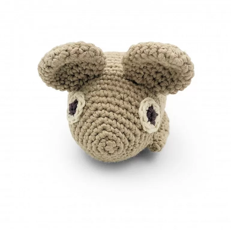MyuM Jouets D'éveil En Tissu<Hochet Souris Grise En Crochet "The Veggy Toys", Coton Bio