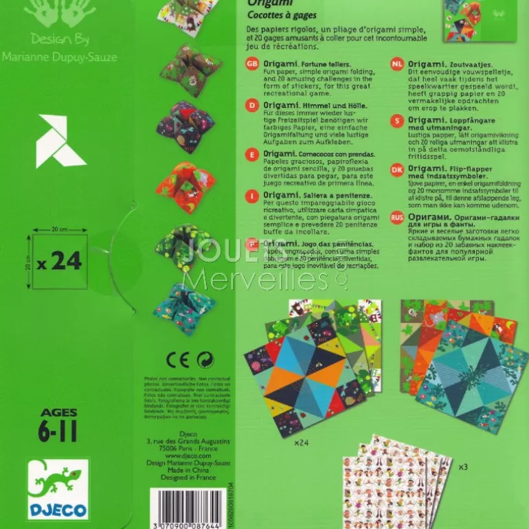 Djeco Origami, Pliages<Initiation A L'Origami Salieres, Loisir Creatif Djo 8764