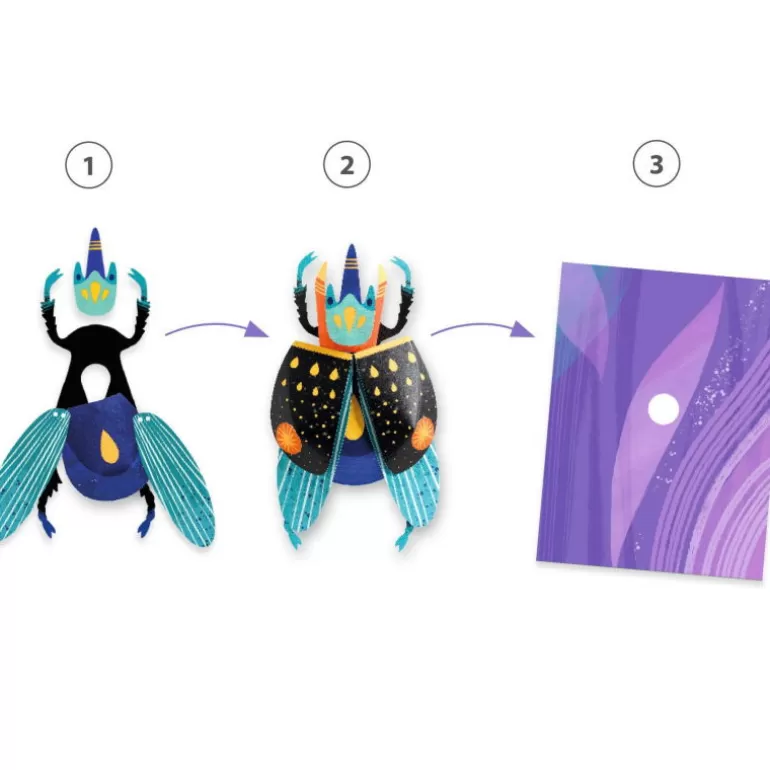 Djeco Paper Toys<Insectes En Papier "Paper Bugs" Tableaux En 3D 9449