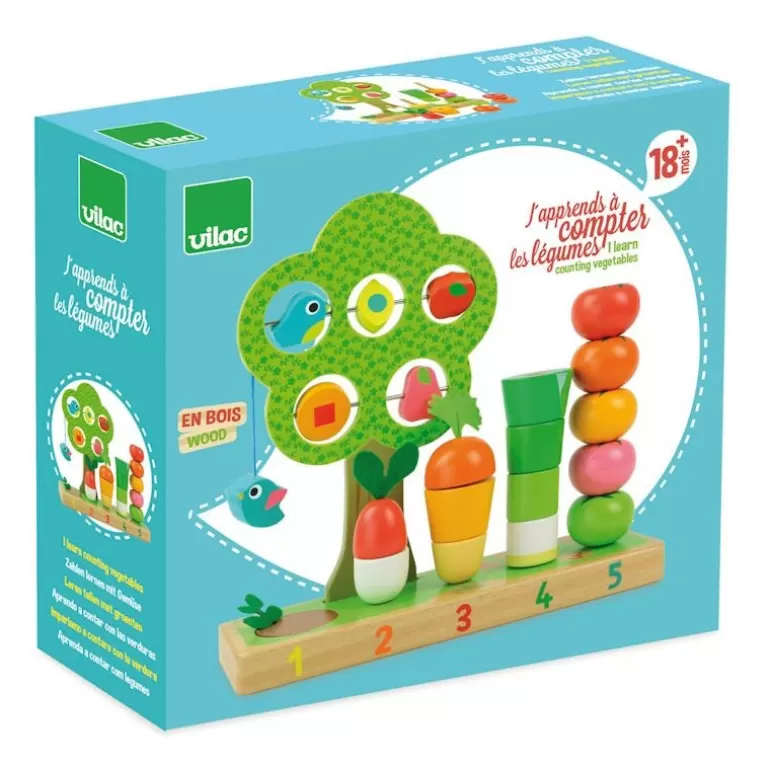 VILAC Jouets À Encastrer, Jouets À Empiler<J'Apprends A Compter Les Legumes 2469