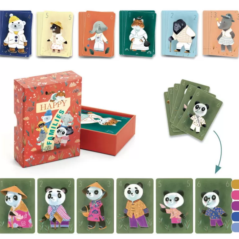 Djeco Dessin, Peinture, Coloriage<Jeu De 7 Familles A Colorier "Chics Animaux" Diy 7947