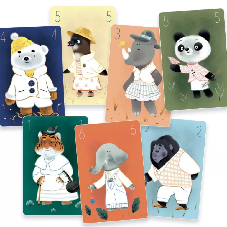 Djeco Dessin, Peinture, Coloriage<Jeu De 7 Familles A Colorier "Chics Animaux" Diy 7947
