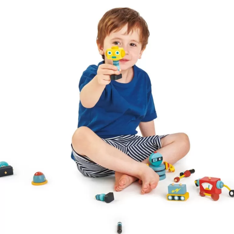 tender leaf toys Jeux De Construction<Jeu De Construction De Robots En Bois,