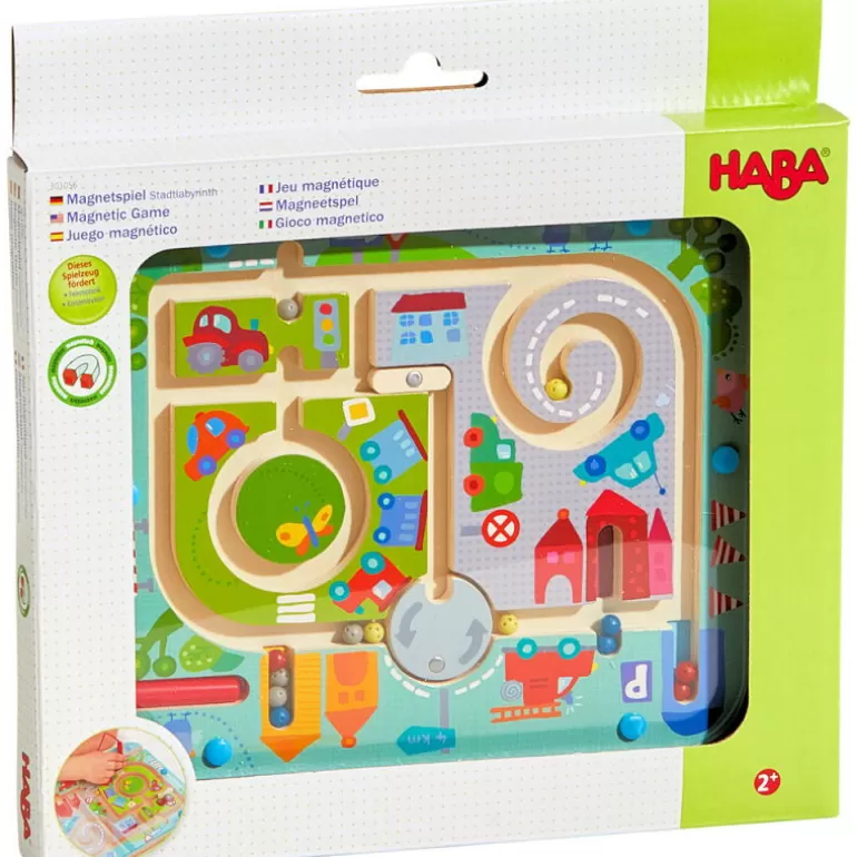 HABA Jeux De Société<Jeu De Labyrinthe A Billes Magnetique "La Ville" 301056