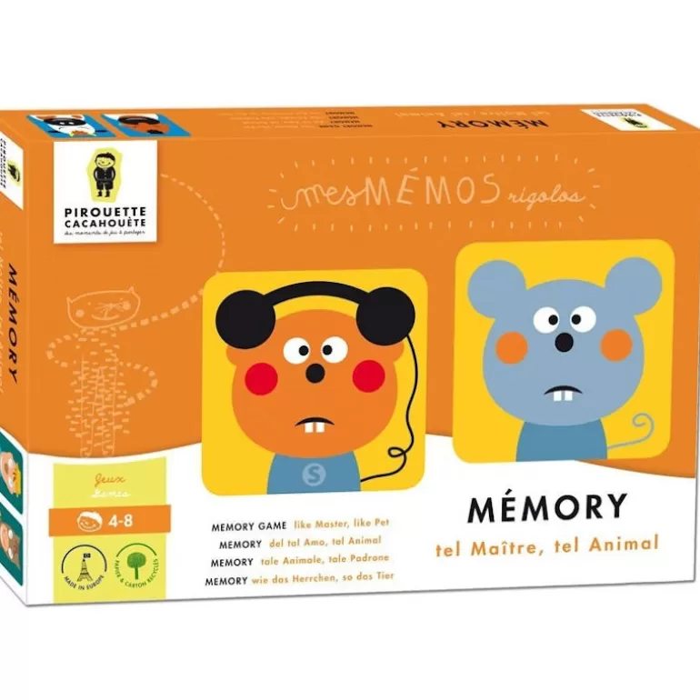PIROUETTE Cacahouète Jeux Pirouette Cacahouète<Jeu De Memory 'Tel Maitre, Tel Animal'