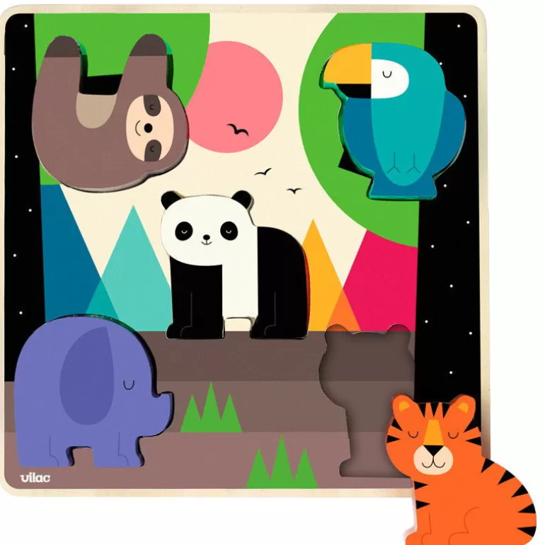 VILAC Puzzles 1Er Age<Jeu D'Encastrement Sonore 'Jungle' Andy Westface Pour 7403