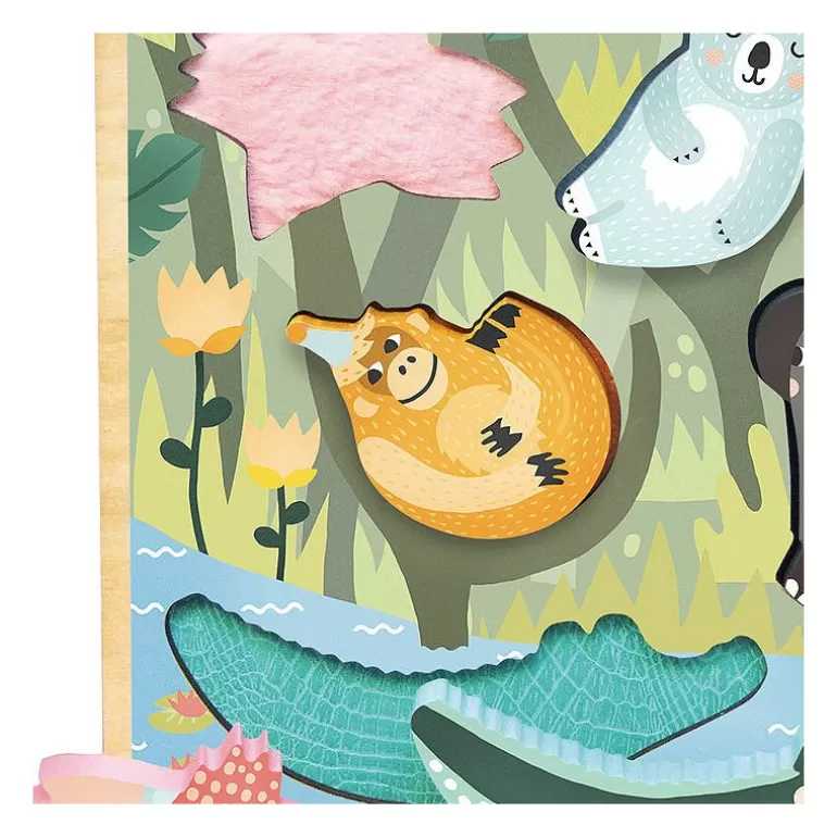 VILAC Puzzles 1Er Age<Jeu D'Encastrement Tactile 'Jungle' Michelle Carlslund 8502