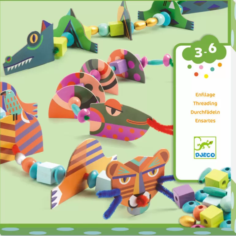 Djeco Perles, Savons, Bougies<Jeu D'Enfilage Pour Creer Des Animaux "Mes Animaux A Moi" 8978