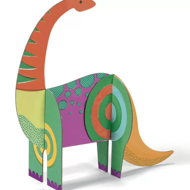 Djeco Paper Toys<Kit Animaux Diy "Dinosaures" 8004 Color. Assemble. Play