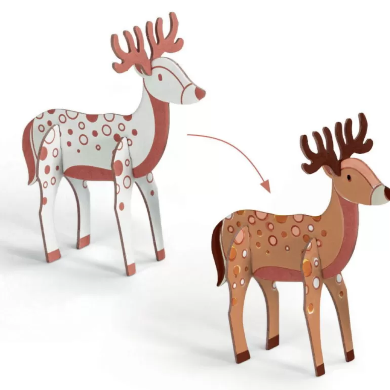 Djeco Paper Toys<Kit Animaux Diy "Foret" 8001 Color. Assemble. Play