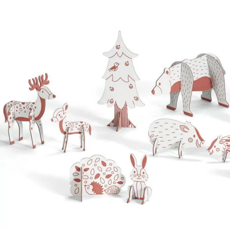 Djeco Paper Toys<Kit Animaux Diy "Foret" 8001 Color. Assemble. Play