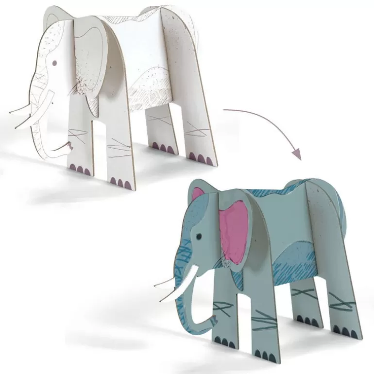 Djeco Paper Toys<Kit Animaux Diy "Savane" 8003 Color. Assemble. Play