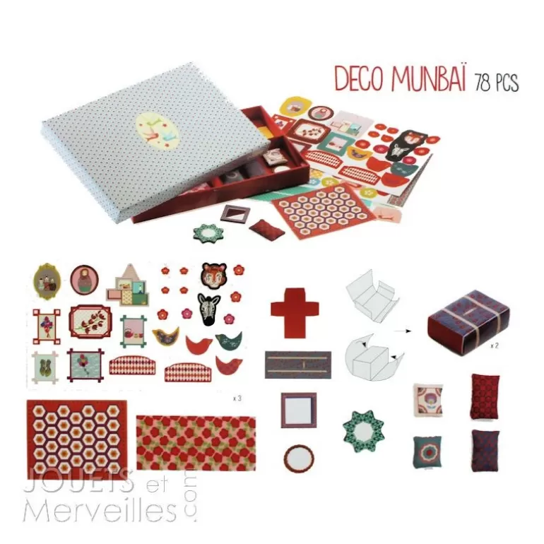 Djeco Maison De Poupee En Bois<Kit De Décoration "Munbai" 7804