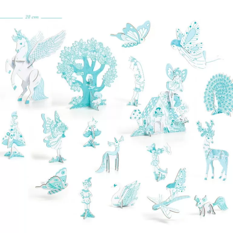 Djeco Paper Toys<Kit Figurines Fees Diy "Monde Feerique" 8008 Color. Assemble. Play