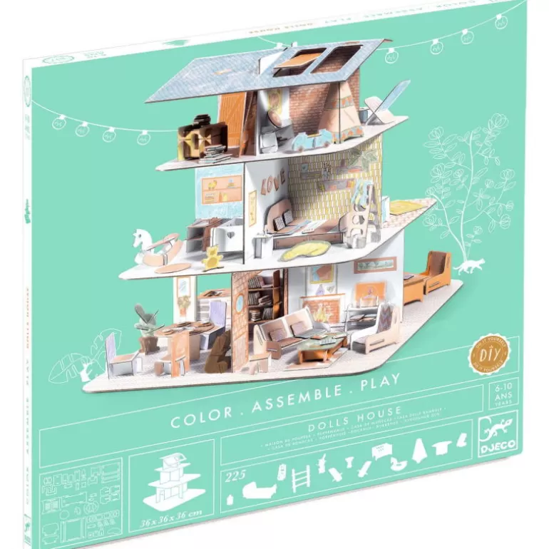 Djeco Paper Toys<Kit Maison De Poupee Diy 8005 Color. Assemble. Play