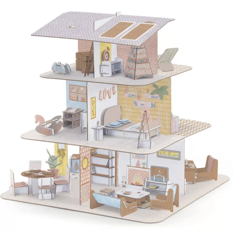 Djeco Paper Toys<Kit Maison De Poupee Diy 8005 Color. Assemble. Play