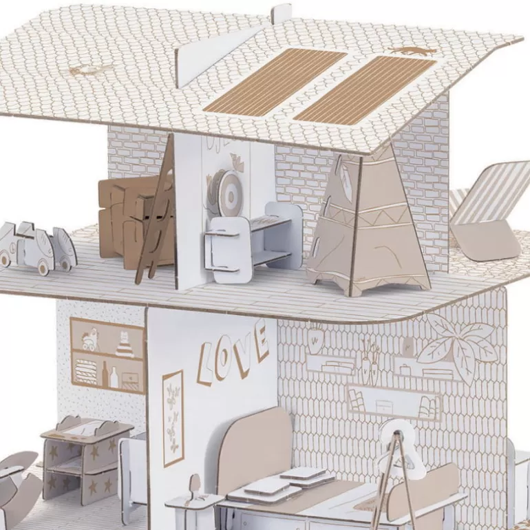 Djeco Paper Toys<Kit Maison De Poupee Diy 8005 Color. Assemble. Play