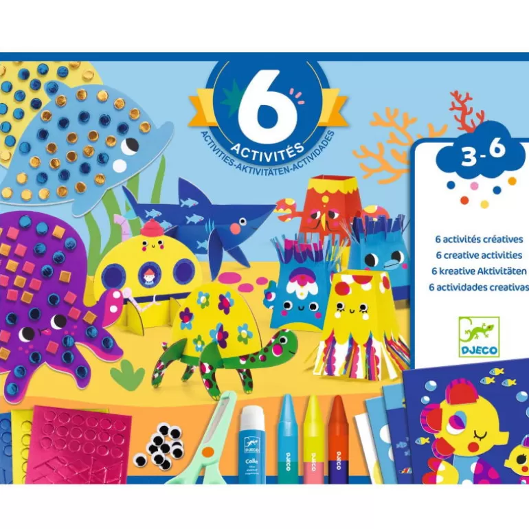 Djeco Paper Toys<La Mer Et Ses Plaisirs, Coffret D'Activites Creatives Pour Enfant 9294