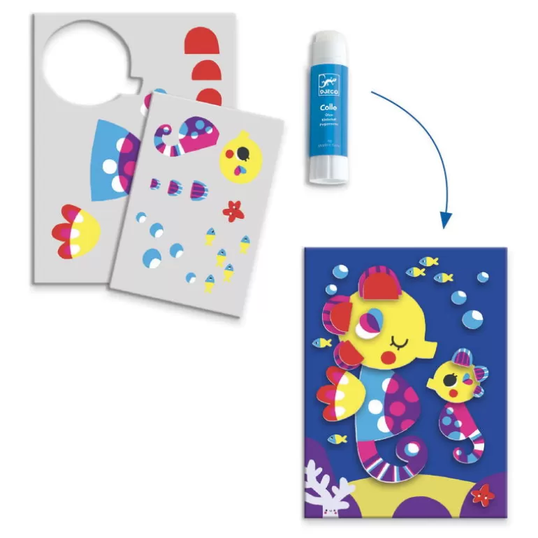 Djeco Paper Toys<La Mer Et Ses Plaisirs, Coffret D'Activites Creatives Pour Enfant 9294