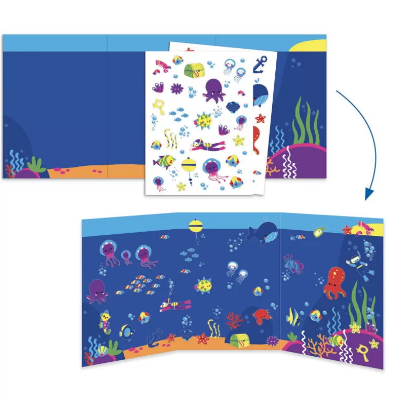 Djeco Paper Toys<La Mer Et Ses Plaisirs, Coffret D'Activites Creatives Pour Enfant 9294