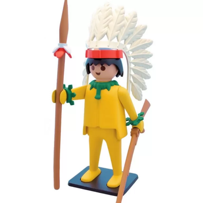 PLASTOY Déco Design<Le Chef Indien Playmobil Collectoys De