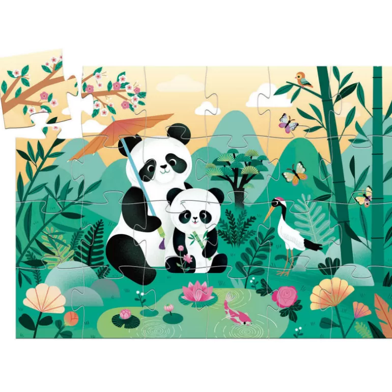 Djeco Puzzle Djeco<Leo Le Panda, Puzzle 24 Pcs Silhouette 7282