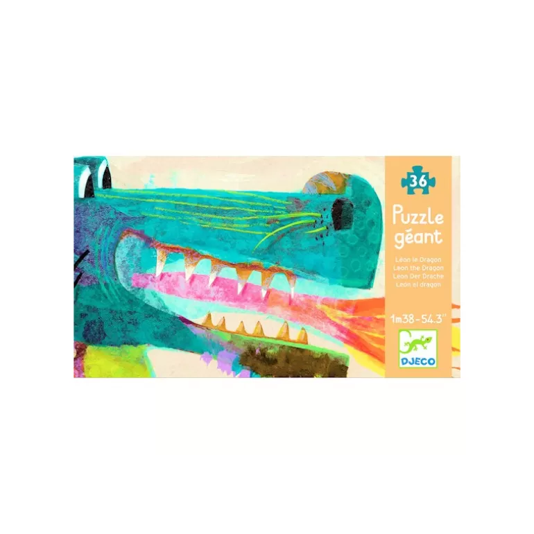 Djeco Puzzle Djeco<Leon Le Dragon, Puzzle Geant 58 Pcs 7170