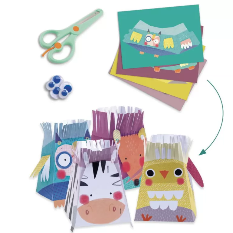 Djeco Paper Toys<Les Animaux Et Leur Maison, Coffret D'Activites Creatives Pour Enfant 9293