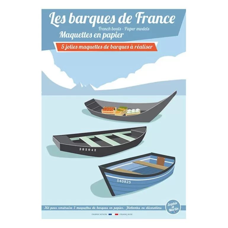 Sophie et Martin Jeux Loisirs Créatifs Fabriqués En France<Les Barques De France, Maquettes En Papier ''