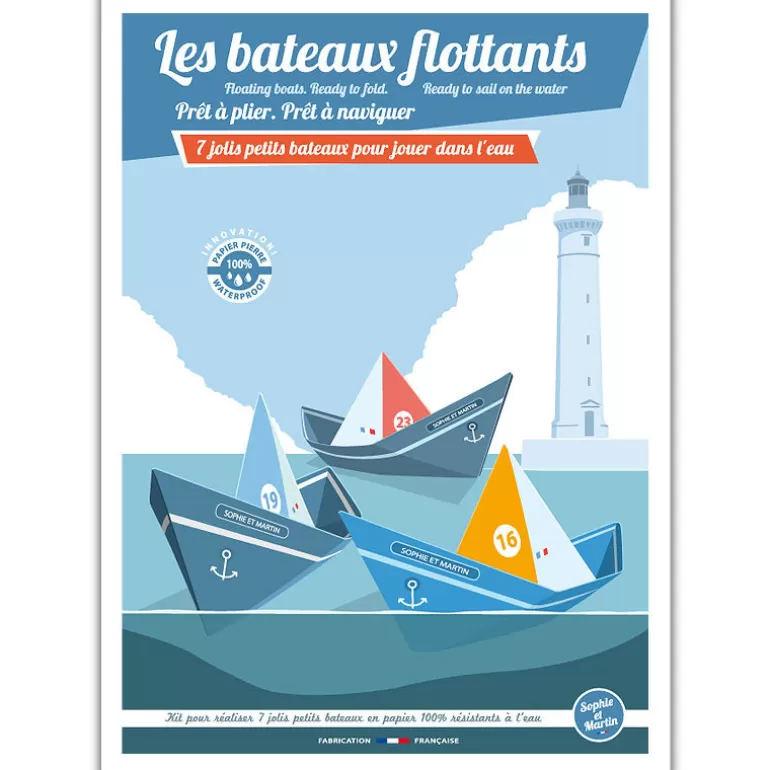 Sophie et Martin Jeux Loisirs Créatifs Fabriqués En France<Les Bateaux Flottants, Maquettes En Papier ''